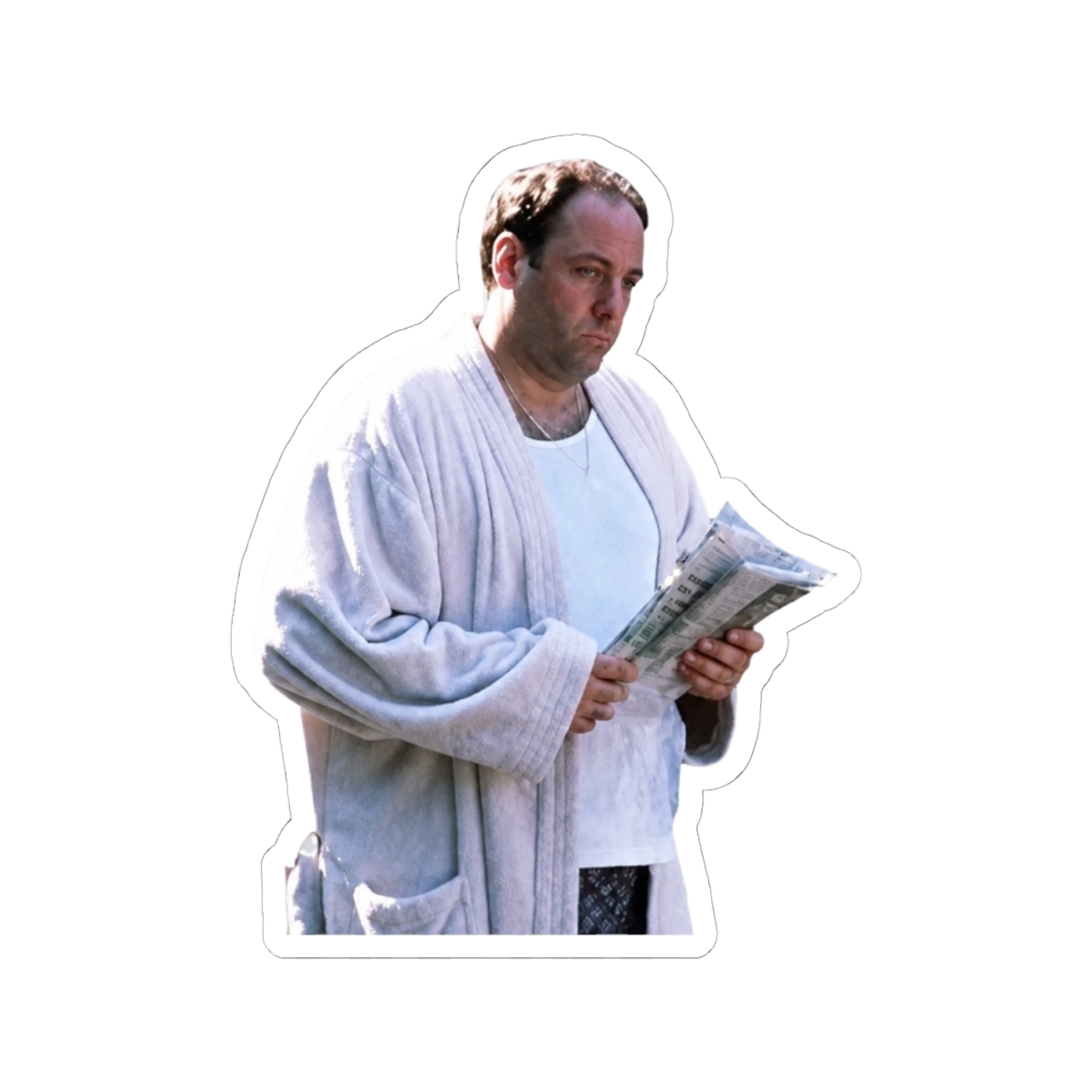 Tony Soprano Robe Sticker - Sticker Graphic - Auto, Wall, Laptop, Cell, Truck Sticker for Windows, Cars, Trucks | The Sopranos - alternate angle 1, merchandise