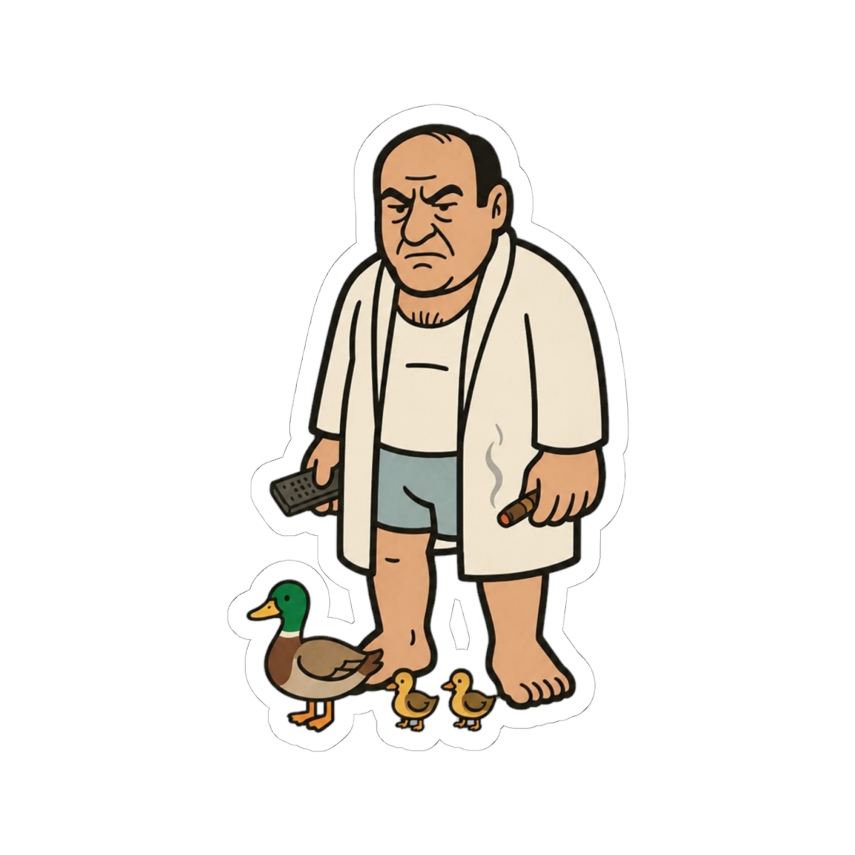 The Sopranos Family Cuties - TONY - The Duck Whisperer Sticker - alternate angle 1, merchandise