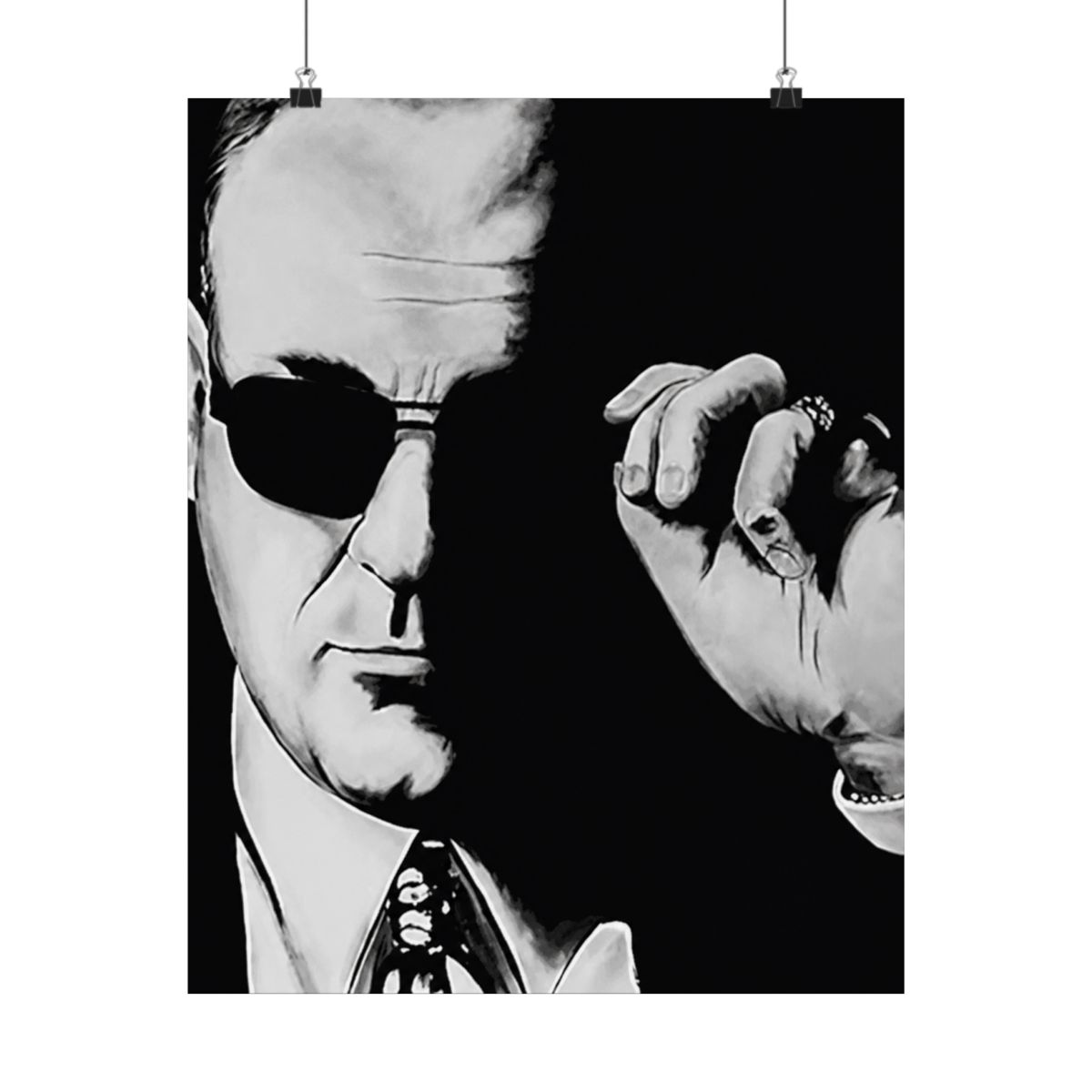 Buyartforless Tony by Ed Capeau 18x12 Art Print Poster Wall Decor The Sopranos Mafia Italian Mob Character Sopranos Mob Boss,Black - alternate angle 3, merchandise