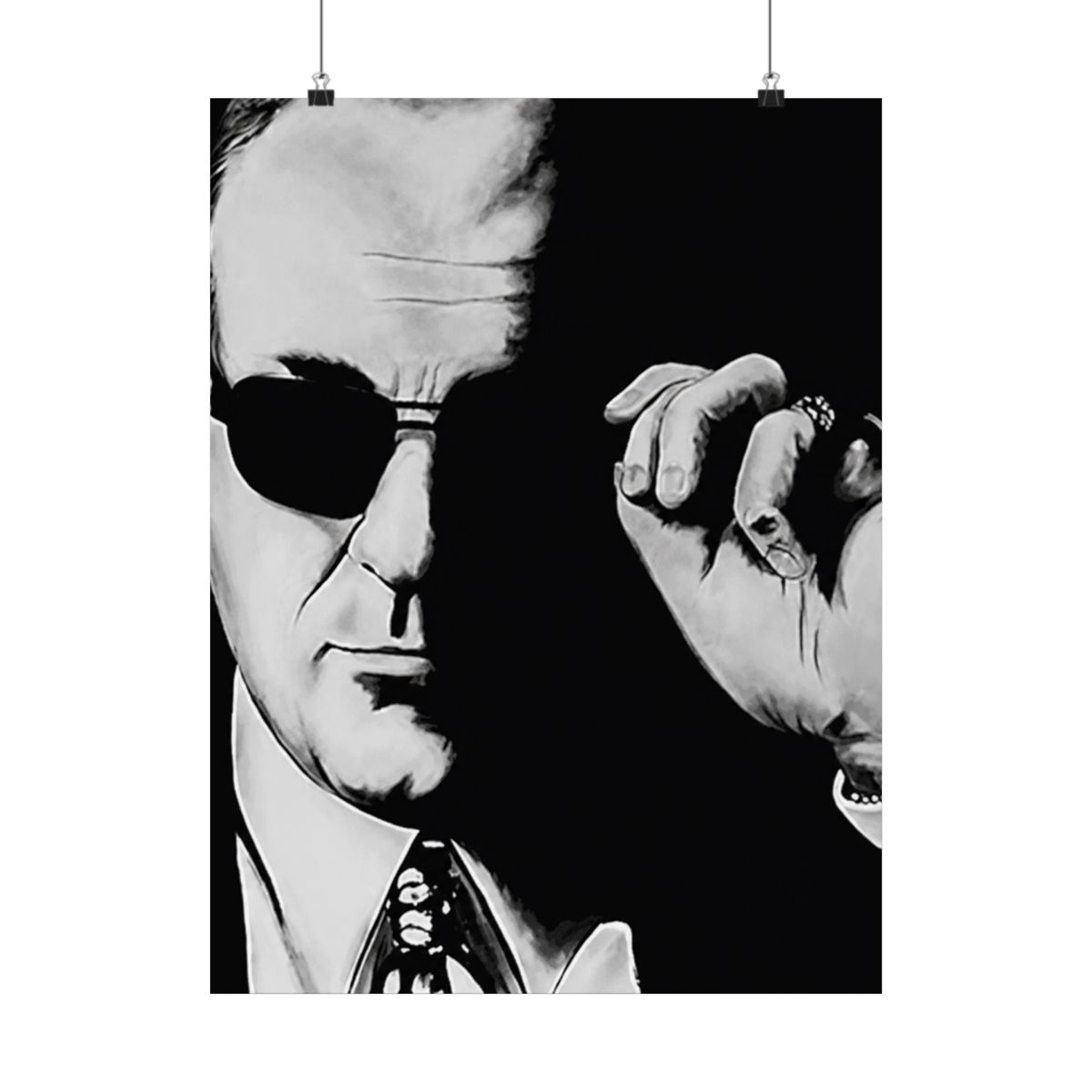 Buyartforless Tony by Ed Capeau 18x12 Art Print Poster Wall Decor The Sopranos Mafia Italian Mob Character Sopranos Mob Boss,Black - alternate angle 2, merchandise